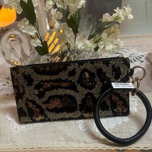 Sequin Wristlet bag